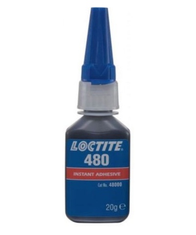 Loctite 480 Клей упрочнённый, термо/вибростойкий, черный.